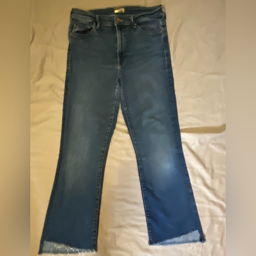 MOTHER Blue Flare Wide Leg Jeans Size 29